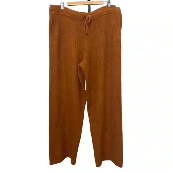 New DKNY Cashmere Blend Sweater Knit Pants Pull On Straight Leg Plus Size NWOT - Picture 5 of 10